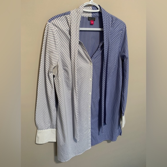 Vince Camuto Two Tone Striped Dress Shirt Button Down, size M - Picture 4 of 10